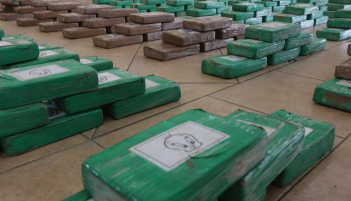 Rferencial. Se encontraron 428 paquetes dentro de la lancha.