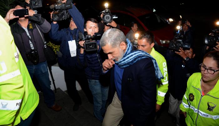 Audiencia a Fernando Alvarado en la Corte Nacional de Justicia, el pasado 9 de agosto de 2018.