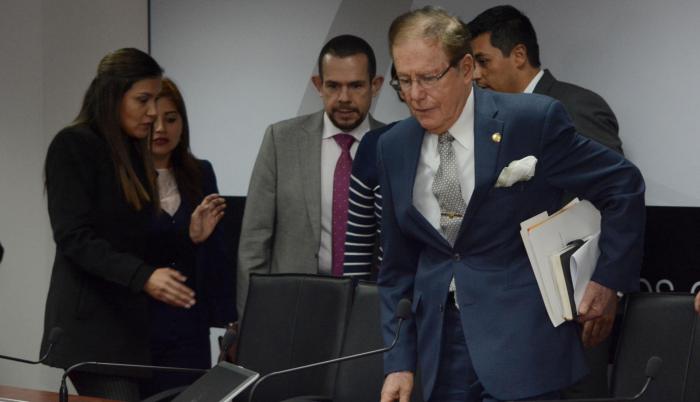 Anuncio. Marcelo Merlo y Juan Pablo Albán, miembros del Consejo de la Judicatura transitorio hablaron ayer.