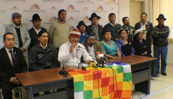Jaime Vargas, presidente de la CONAIE, indicó que desde el movimiento indígena estarán vigilantes en caso de no dar respuestas al país.