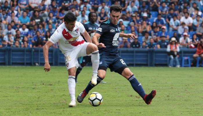 Encuentro de Emelec y Liga de Quito el pasado 2 de diciembre de 2018.