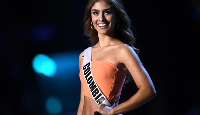 La soberana colombiana durante la competencia de trajes de baño por el Concurso de Belleza Miss Universo 2018.