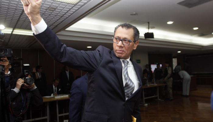 Simpatizantes del exvicepresidente Jorge Glas pedían la nulidad del proceso penal y la restitución de su cargo en la Vicepresidencia.