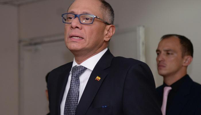Fotografía del 6 de diciembre de 2017. Jorge Glas en el juicio por el caso Odebrecht.
