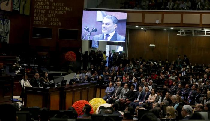 José Serrano hizo su rendición de cuentas en medio del pedido de que renuncie al cargo.