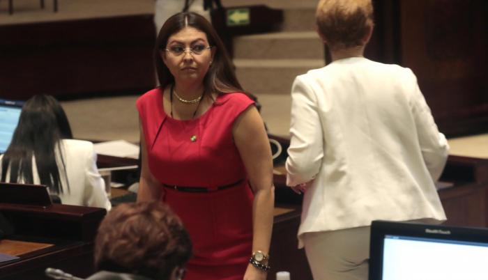 Reemplazo. Espín anunció que su reemplazo en la Asamblea es Ronny Aleaga. “También es correísta”, aclaró la exlegisladora.