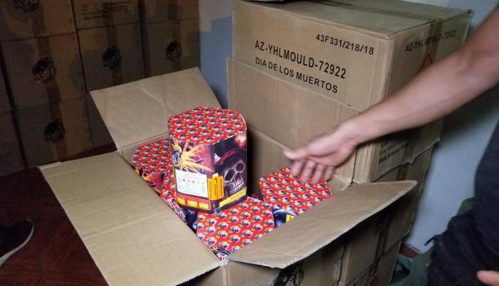 Pirotecnia valorada en 180 mil dólares fue decomisada en Milagro