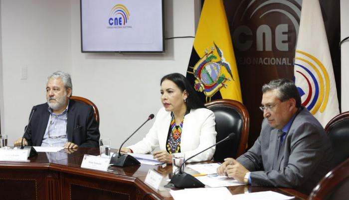 Rueda de prensa del Consejo Nacional Electoral.