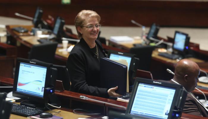 Acusada. La sonrisa tensa y la palabra furibunda acompañaron a Norma Vallejo durante toda la jornada de ayer.
