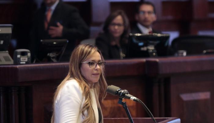 Defensa. La exministra Ledy Zúñiga fue a la Asamblea y aprovechó para responder al informe de la Contraloría.