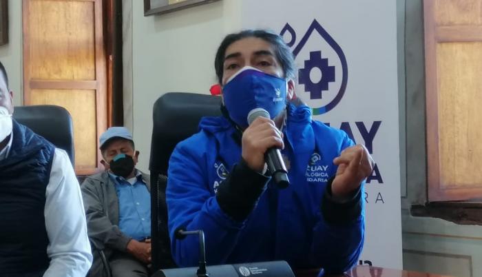 Yaku Pérez, candidato a la presidencia por Pachakutik.