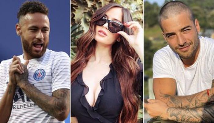 Neymar, Natalia y Maluma.