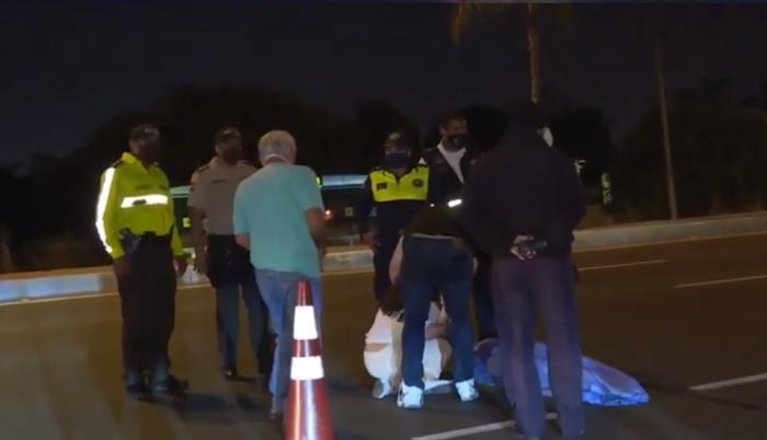 Momento del accidente de Santiago Jaramillo.
