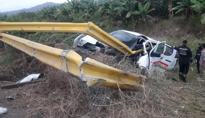accidente vía Guayaquil - Salinas