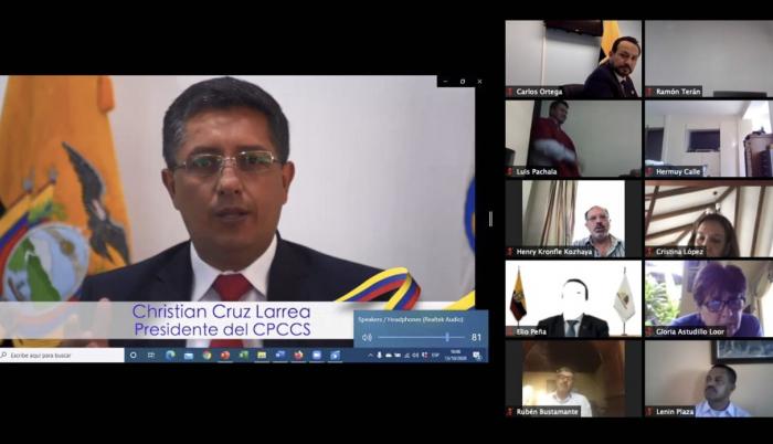 Juicio político a Christian Cruz, presidente de CPCCS, 13 oct. 20