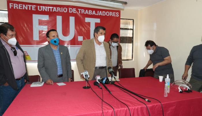 Rueda de prensa del FUT por las protestas