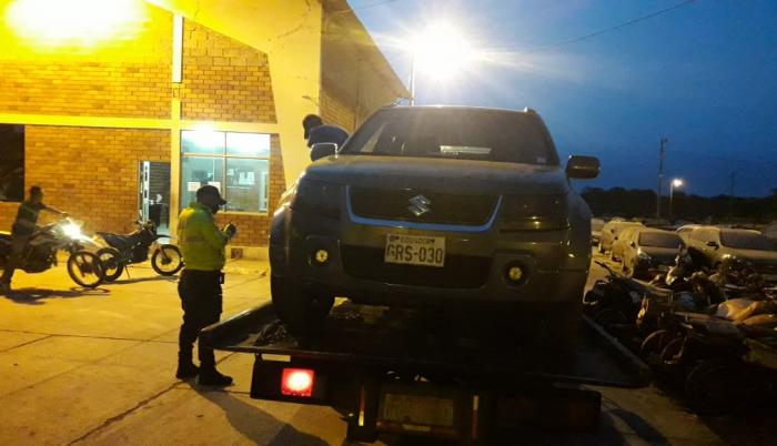 carro que encuentra la Policía