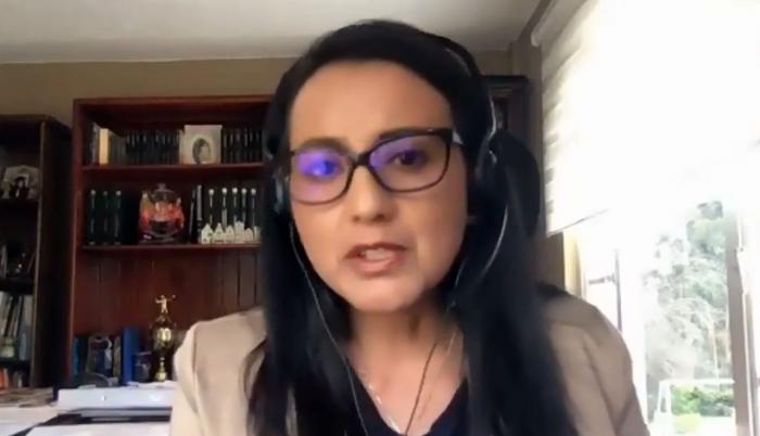 Silvana Vallejo acudió a la Asamblea Nacional.