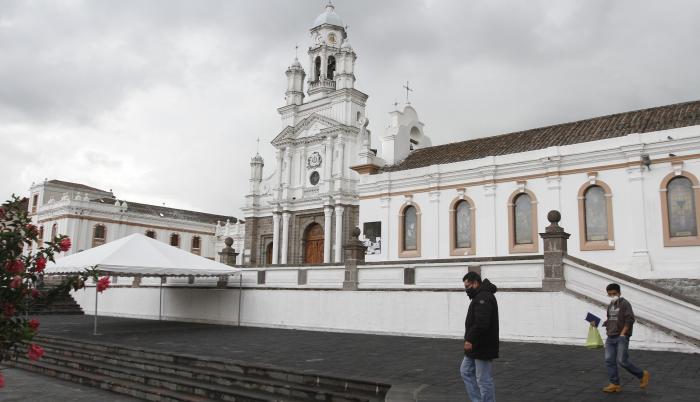 La iglesia San Juan Bautista es uno de los emblemas del casco histórico de Sangolquí.
