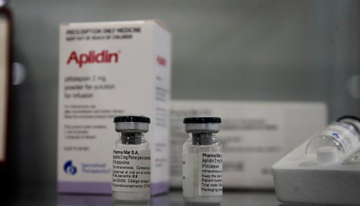 Vista del compuesto del laboratorio PharmaMar que ha dado resultados positivos en la búsqueda de medicamentos para tratar el Covid-19.