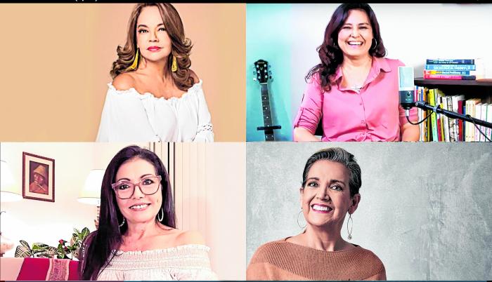4 ecuatorianas en un talk show