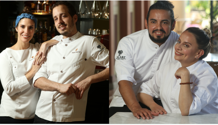 Carolina Sánchez e Iñaki Murua (de Ikaro) y Alejandro Chamorro y Pía Salazar (de Nuema)
