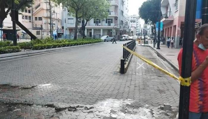 Así luce la estación de los taxirrutas del lado de Víctor Manuel Rendón.