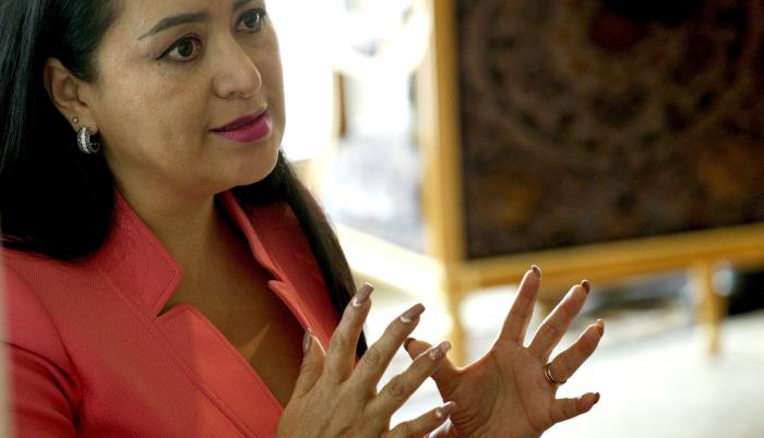 La presidenta del Consejo de la Judicatura de Ecuador, María del Carmen Maldonado.