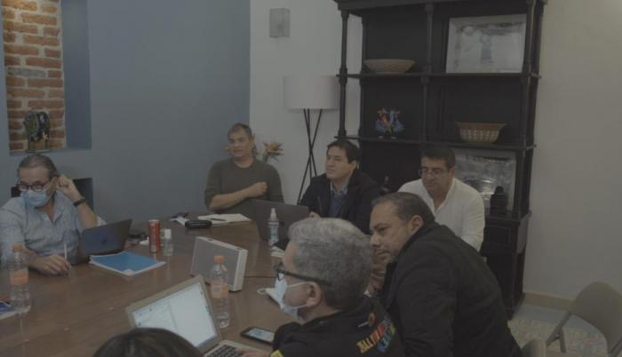 Reunión de la mesa chica del correísmo en México, noviembre de 2020