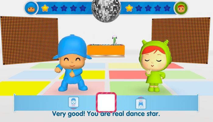 Escena del videojuego Pocoyó Party.