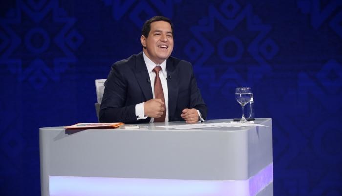 Andrés Arauz en el debate presidencial