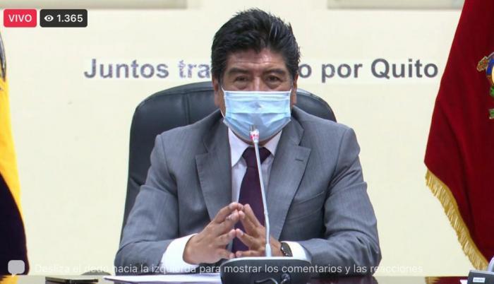 Yunda presiden sesión del Concejo Metropolitano, 13 abr. 21
