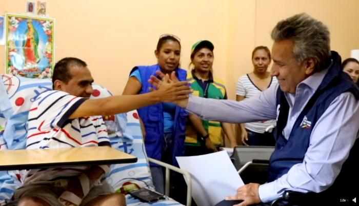 Captura de imagen de video de propaganda del gobierno de Lenín Moreno