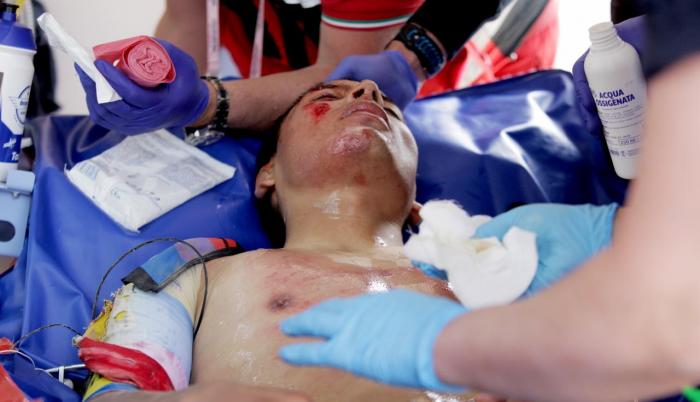 Jonathan Caicedo accidente Giro de Italia