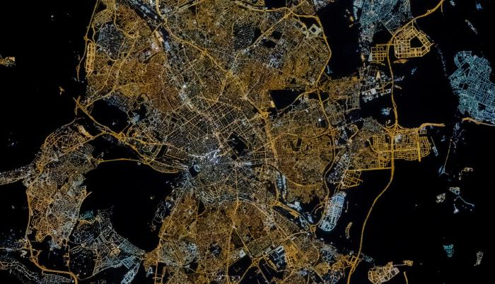 Imagen de la ciudad de Madrid tomada desde la Estación Espacial Internacional.