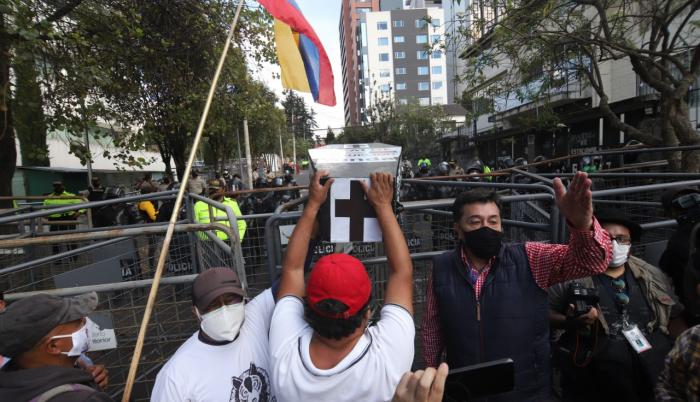 Protesta frente a Corte Constitucional
