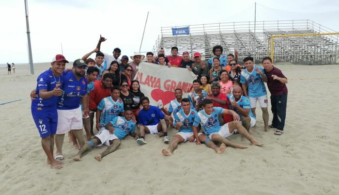Playa Grande campeón futbol playa 2021