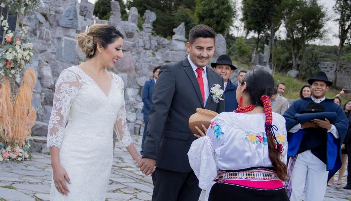Fotografía sin fecha, cedida por Quito Turismo de una boda al estilo ancestral.