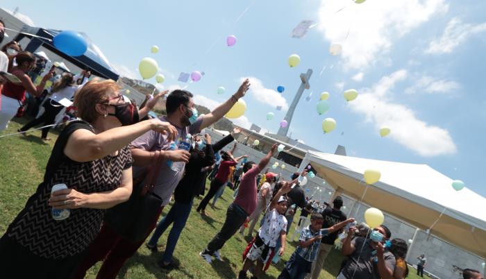 Globos en el aire