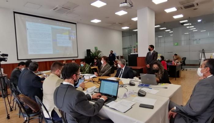 Una de las reuniones de la Comisión de Seguridad.