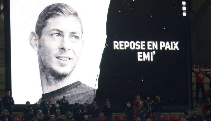 Homenaje al jugador argentino Emiliano Sala, en una imagen de archivo.