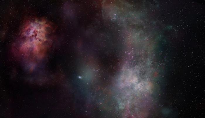 Las observaciones realizadas con el Atacama Large Millimeter/submillimeter Array (ALMA) han permitido detectar moléculas de agua y monóxido de carbono en la galaxia más grande de las dos.