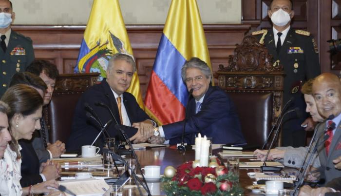 Reunión entre los presidentes Guillermo Lasso e Iván Duque.