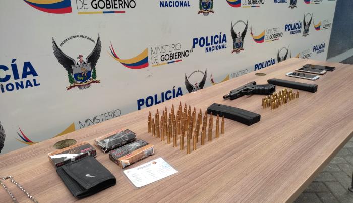 Armamento hallado en el cantón Durán, uno de los territorios más peligrosos.
