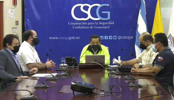 Reunión del COE cantonal este 30 de enero de 2022.