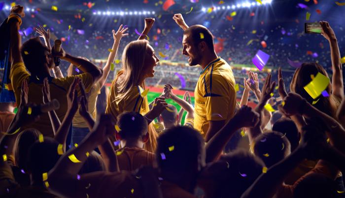 Fanáticos en un encuentro de fútbol