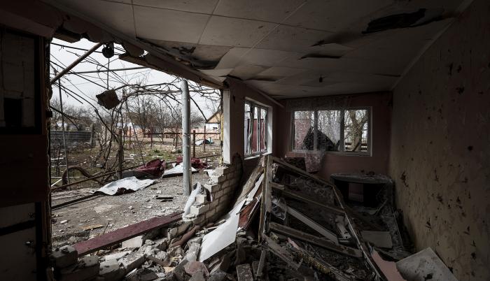 Prybuz'ke un pequeño pueblo de la región de Mykolaiv, ha sido completamente evacuado.