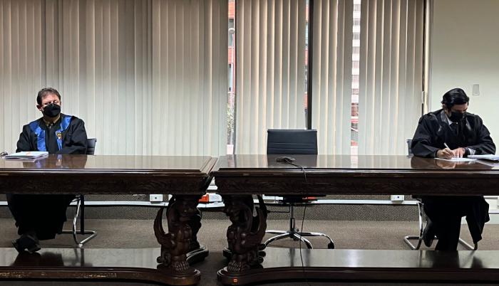 Intentos. El magistrado integrado por Javier de la Cadena, Luis Rivera y Carlos Pazos instalaron audiencia de casación el pasado 2 de marzo.
