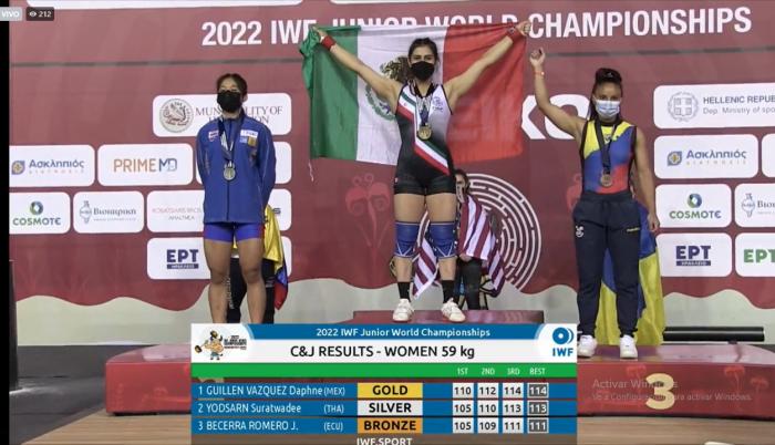 Jennifer Becerra bronce Mundial pesas
