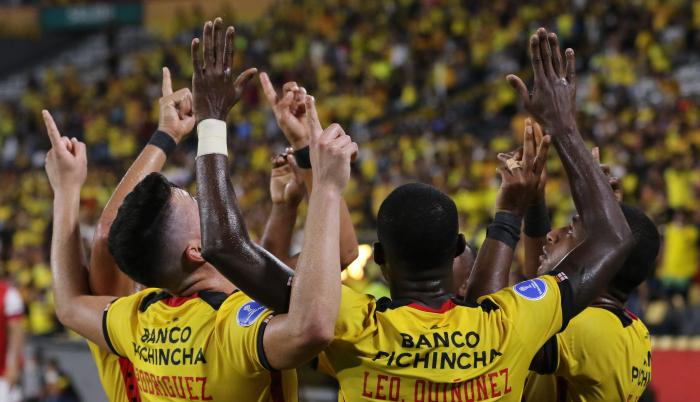 Jugadores de Barcelona SC, en una fotografía de archivo.